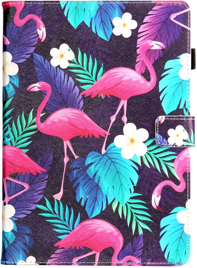 for Apple iPad 9th/8th/7th Generation 10.2 Inch Case 2021/2020/2019Smart PU Leather Folio Stand Magnetic Wallet with Card Pockets [Auto Wake/Sleep] Soft TPU Shockproof Cover Pink Beach Sea