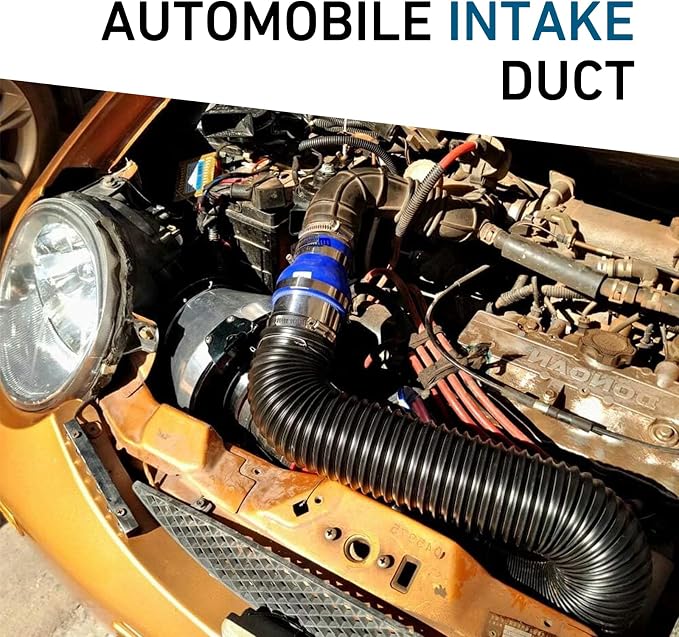 Car Air Intake Pipe, 2.9" Leak-proof Bendable Feed Expansion Hose