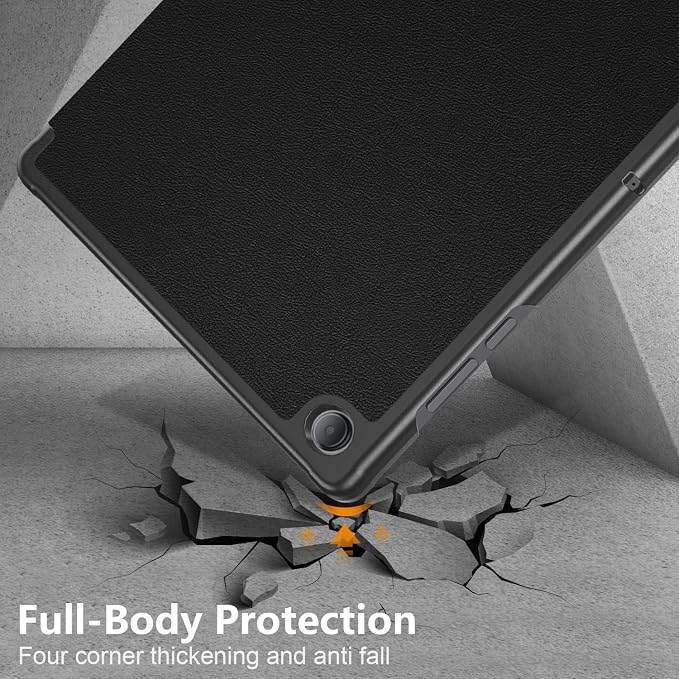 Gylint Folding Folio Stand Case for Galaxy Tab A11+ Plus/A9+ Plus 11 Inch Ultra-Thin PU Leather Smart Cover with Auto Wake/Sleep Black