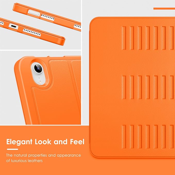 VIKESI Case for iPad mini 7 (A17 Pro) and iPad mini 6Multiple Angles Magnetic Stand CoverShockproof Soft BackPencil Holderand Auto Sleep/WakeBlack