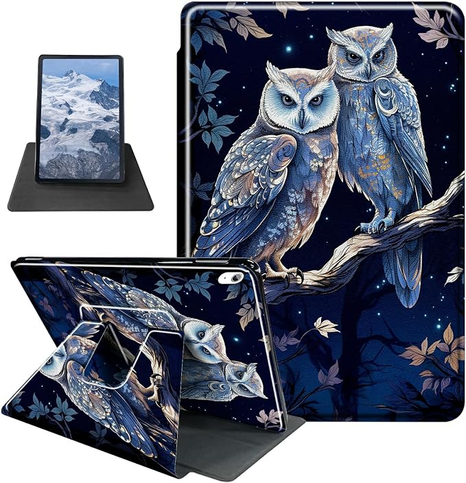 Astronaut Mushrooms Pattern Case for iPad 10.2 iPad 9th Generation 2021/ iPad 8th Generation 2020/ iPad 7th Generation 2019360 Degree Rotating Stand Protective Cover with Auto Sleep/Wake