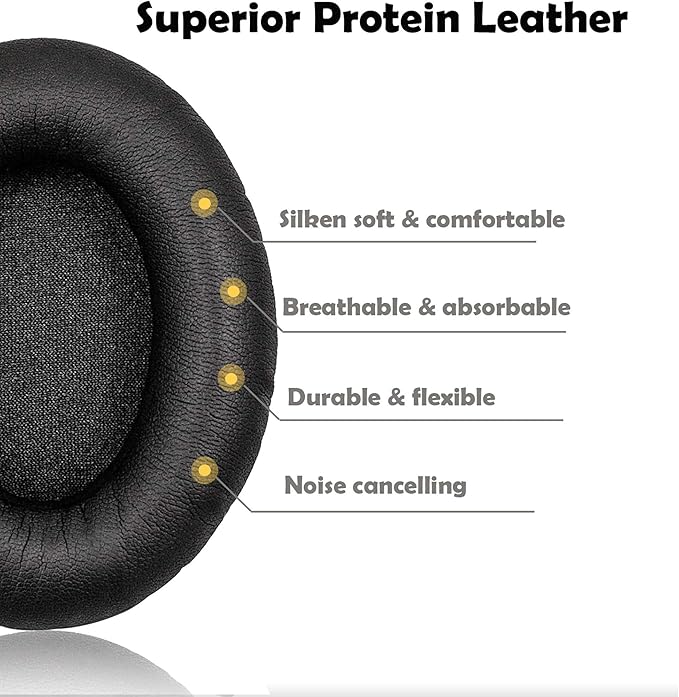 Replacement Earpads Compatible for Bose QuietComfort QC2,QuietComfort 15 QC15,QuietComfort QC25,QuietComfort QC35,Bose AE2,AE2i,AE2w,SoundTrue, SoundLink (Around-Ear) Headphone (Black)
