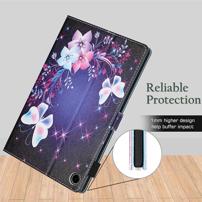 Fancity Case Fits Samsung Galaxy Tab A9/A11 Plus 11” 2025/2023 X210/X216 | Premium PU Leather Cover with Multi-Angles Pencil Holder Smart Wake Sleep for Galaxy Tab A9 A11 Plus X218 Beach