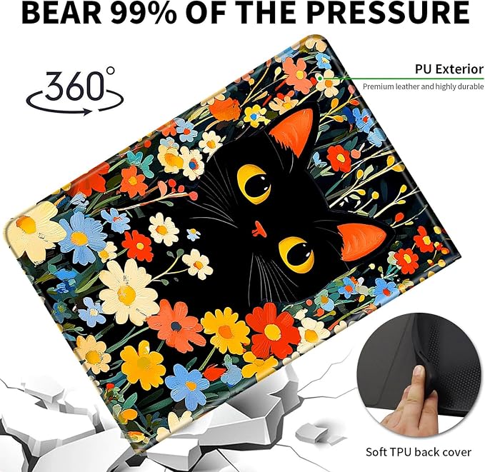 Case for Microsoft Surface Pro 11/10 / 9 13 InchPU Leather Cute Slim Folio Adjustable Stand Cover Case for Surface Pro 11th Edition AIAutumn Red Forest