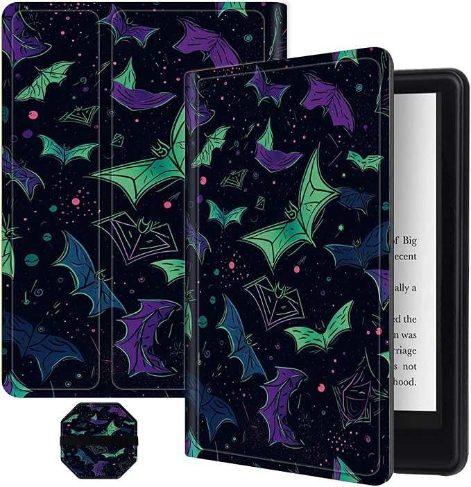 for All-New Kindle Fire HD 10 &amp 10 Plus Tablet (13th/11th Gen 2023/2021 Release) 10.1 + Screen Clean Pad Slim PU Leather Multi-Angle Kickstand Cover with Auto Wake/Sleep Horse with US Flag