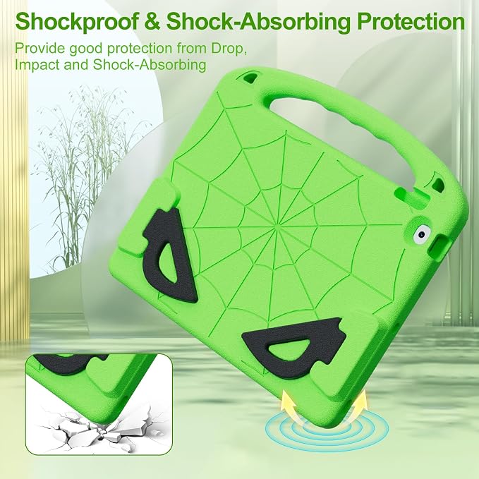 Kids Case for iPad 9th/8th/7th Gen. (10.2-inch 2021/2020/2019) | Shockproof Cover with Built-in Screen Protector and Stand Black