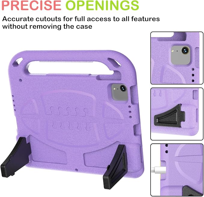 iPad Pro 11 Inch (2024/2022/2021/20202018) Heavy Duty Protective CaseKids Case for New iPad 11th Gen (A16) 11-inch 2025 &amp 10th gen10.9 2022 &amp Air 11 2025/2024 &amp Air 5th/4th -Black