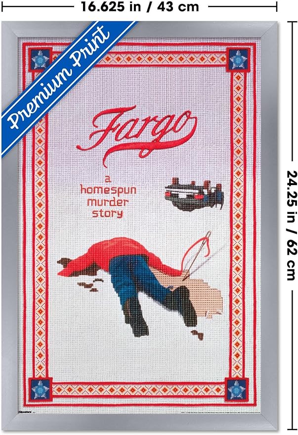 Fargo (1996) - One Sheet Wall Poster, 22.4L" x 14.7W", Silver Framed Version