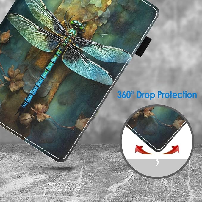 Case for Amazon Kindle Fire HD 10 Tablet 10.1 (9th/7th Generation 2019/2017 Release) Slim Folding Stand Folio Cover with Card Slot &amp Auto Wake/Sleep - African American Girl
