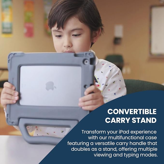 Brenthaven Bounce Rugged iPad Case Fits ONLY Apple 11th Gen 2025 &amp 10th Generation 2022 (10.9-inch) Drop Tested Cover - Gray
