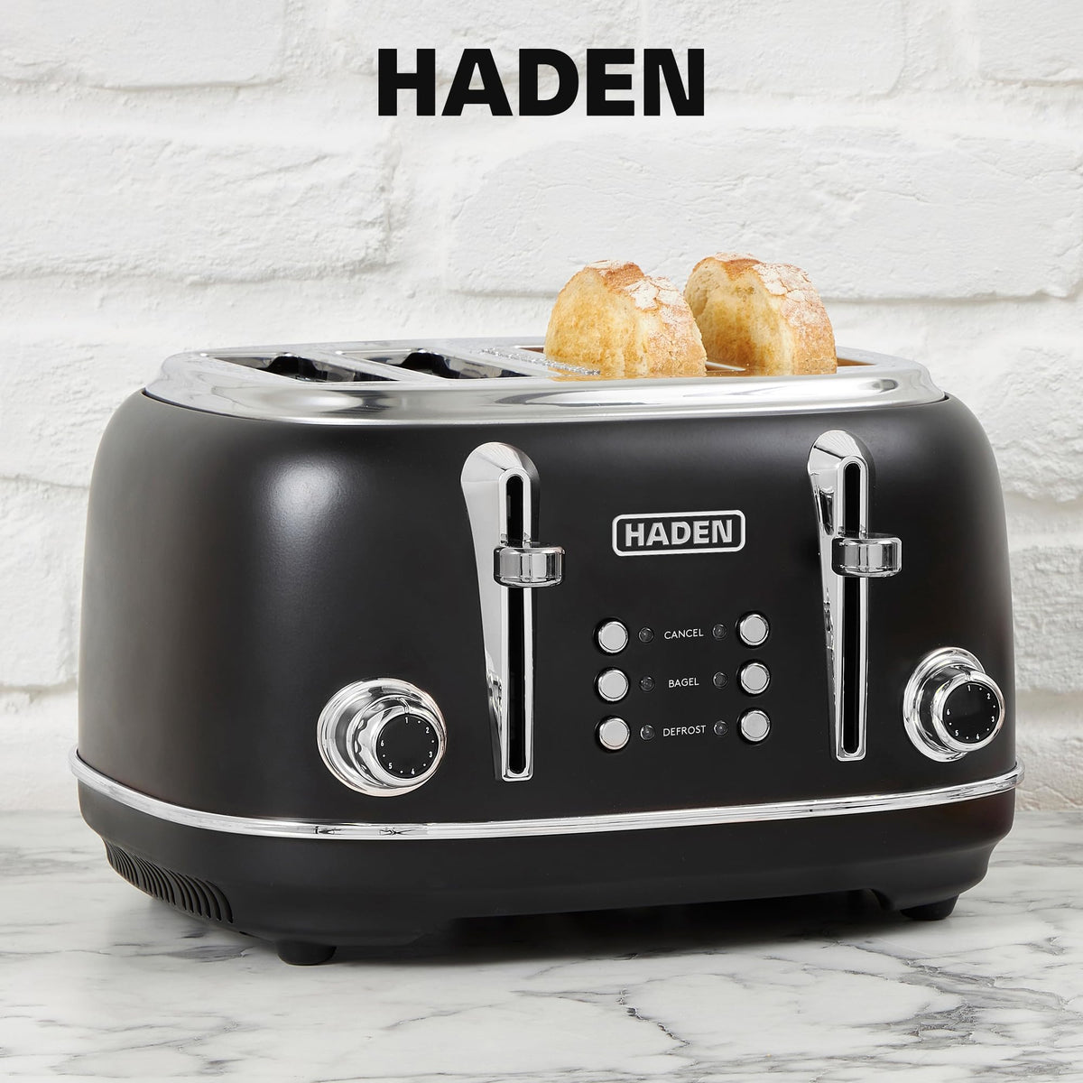 Haden Heritage 4 Slice Wide Slot Stainless Steel Toaster