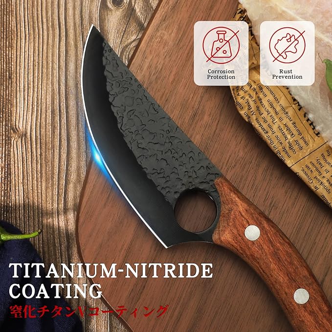 DRAGON RIOT Huusk Chef Knife, Viking Kitchen Knife with Sheath
