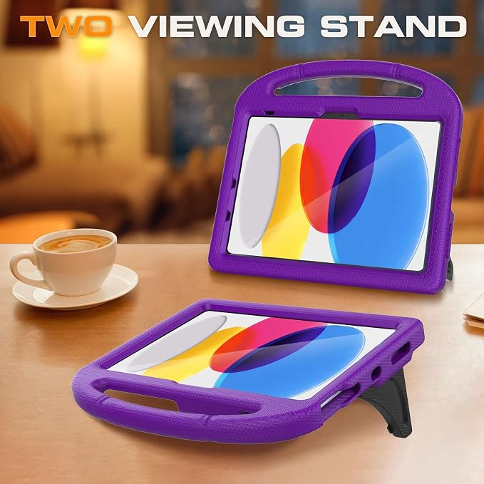 Kids Case for iPad (A16) 11th Generation 11 Inch 2025/iPad 10th Generation 10.9 Inch 2022 with Screen Protector and Pencil Holder Shockproof Handle Stand Cover for iPad 11/10 Gen Blue