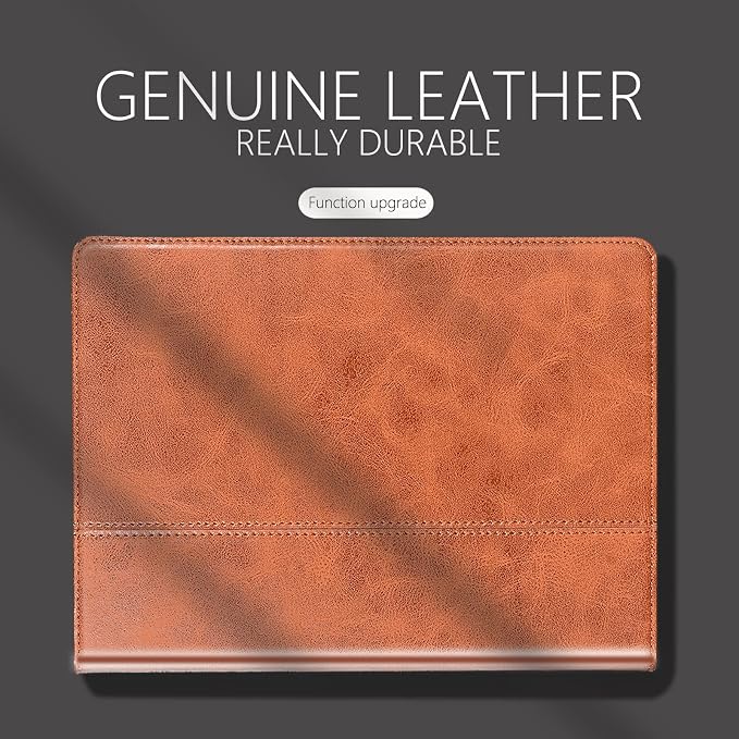 Leather Case for iPad mini 8.3 Folio CoverBuilt-in Pencil Holder | Genuine Leather Smart Protective CaseFits iPad Mini A17 Pro 7th 2024/6th 2021Auto Wake/SleepShockproof &amp Drop-Proof.Black
