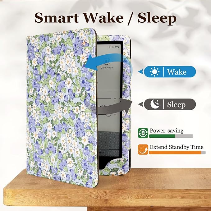 Fancity Case for Kindle Paperwhite 7/6.8 12th/11th Generation 2025 2024 | PU Leather Case with Auto Wake/Sleep Hand Strap for Kindle Paperwhite/Colorsoft Signature Edition 2021 Monet's Garden