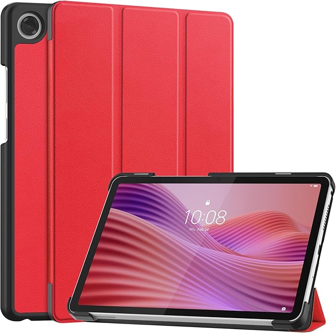 Smart Case for Lenovo Tab One / K9 8.7 Inch 2025 TB305XU/TB305FU Lightweight Trifold Stand Cover Auto Wake Sleep Blackish Green