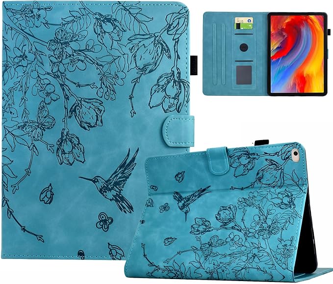 Case for iPad 9th/8th/7th Generation iPad 10.2 Case (2021/2020/2019 Model iPad 9/8/7 Case) PU Leather Folio Folding Stand Cover for iPad 10.2 inch Auto Wake/Sleep Hummingbird