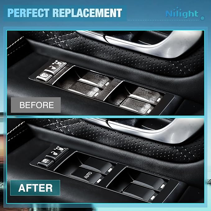 Nilight Power Master Window Switch Compatible with 2011 2012 2013 Chrysler 200 2007-2010 300 Sebring & Dodge Charger 2008-2013 Avenger 2006-2009 Mitsubishi Raider 2010 Ram Dakota Windows Switches