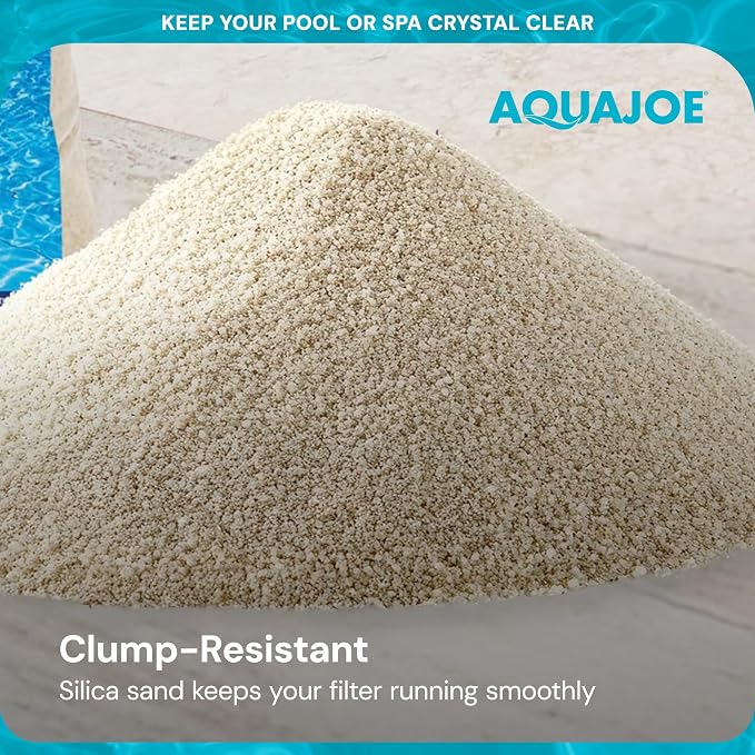 Aqua Joe Premium Pool and Spa Filter Sand, Natural Silica, 50 Lb Bag