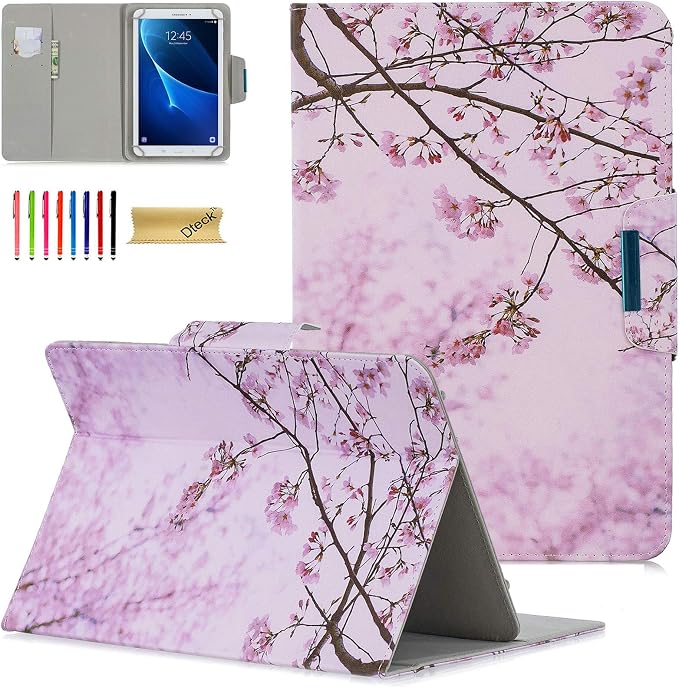 Dteck Universal Case (7.9 to 8.4) - Fold Stand Protective Flip Case for Apple iPad mini/Samsung Galaxy Tab 8.0 8.4 /Lenovo Tab 8 /onn. 100003561 8 Tablet Pro/Android Tablet 8 Inch (Blue Pink)