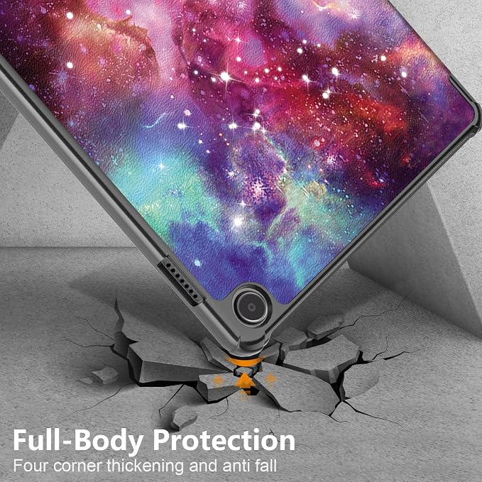 Slim Case for Amazon Fire Max 11 Tablet (13th Generation 2023 Release) Trifold Lightweight Hard Shell PU Leather Stand Folio Protective Cover with Auto Wake/Sleep Colored Graffiti Doodle