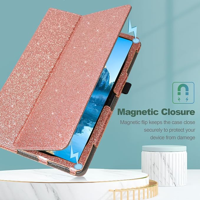 Case for Onn. 10.4 Tablet Pro (2023 Model:100110603) - Folio PU Leather Stand Cover with Pencil Holder Almond Blossom