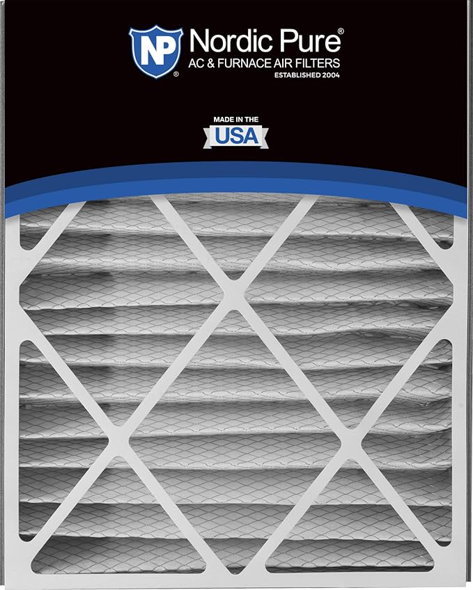 Nordic Pure 20x25x5 Air Bear Replacement 255649-102 MERV 8 Air Filters 4 Pack