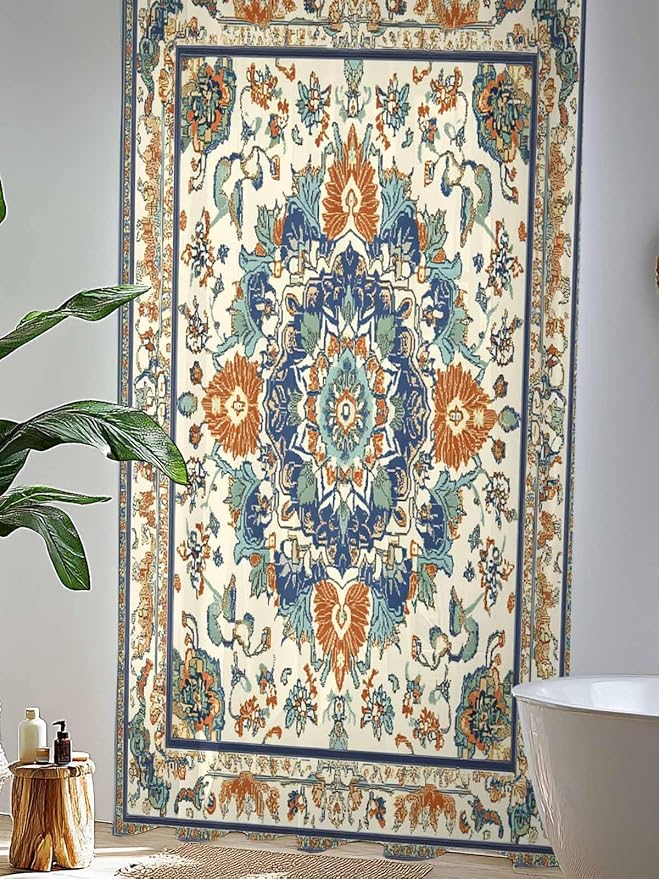 Sheer Curtains 96 Inches Long, Southwest Farmhouse Semi Sheer Curtains Light