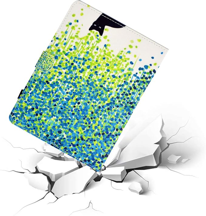 Universal 7 Inch Tablet Case Techcircle Ultra Slim Lightweight PU Leather Stand Folio Flip Wallet Protective Shell Case [Card Slots] [Magnetic Closure] for All 7 Android Tablet PC Cherry Blossom