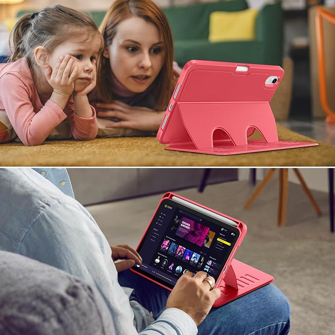 VIKESI Case for iPad mini 7 (A17 Pro) and iPad mini 6Multiple Angles Magnetic Stand CoverShockproof Soft BackPencil Holderand Auto Sleep/WakeBlack