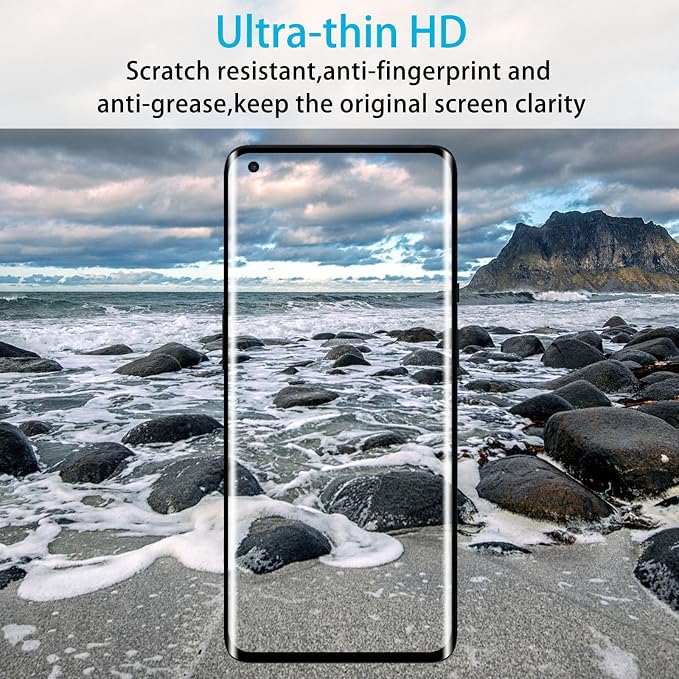 Didisky Screen Protector for Oneplus 9 Pro 3 Pack Tempered Glass Film with 2 Pack Camera Lens Protector Easy to UseScratch-Resistant9H Hardness3D Curved Full Coverage