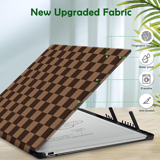 Case for Remarkable Paper Pro Tablet 11.8 (Released in 2024) Hard Back Shell Protective Book Folio Cover with Built-in Pen Holder with Auto Sleep/Wake Function.