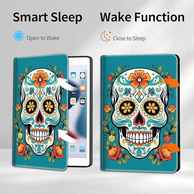 Case for iPad 10.2/10.5，iPad 9th/8th/7th Gen，for iPad 10.2 inch 2021/2020/2019/iPad Air 3rd Gen/Pro 10.5 - Slim Fit Standing Cover with Auto Sleep/Wake，Frog Playing Guitar