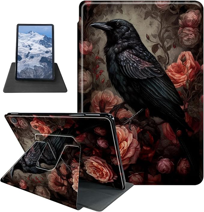 Astronaut Mushrooms Pattern Case for iPad 10.2 iPad 9th Generation 2021/ iPad 8th Generation 2020/ iPad 7th Generation 2019360 Degree Rotating Stand Protective Cover with Auto Sleep/Wake