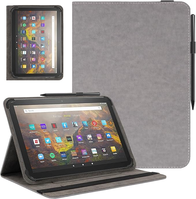 Universal 11 12 Inch Android Tablet CaseMulti-Angle Viewing Stand Stylus Holder Cover for 11-12 Touchscreen TabletBlack