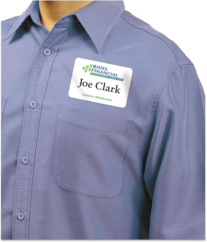 Avery 8395 Laser/Inkjet Name Badges,2-1/3-Inch x3-3/8-Inch,160/PK,Plain WE