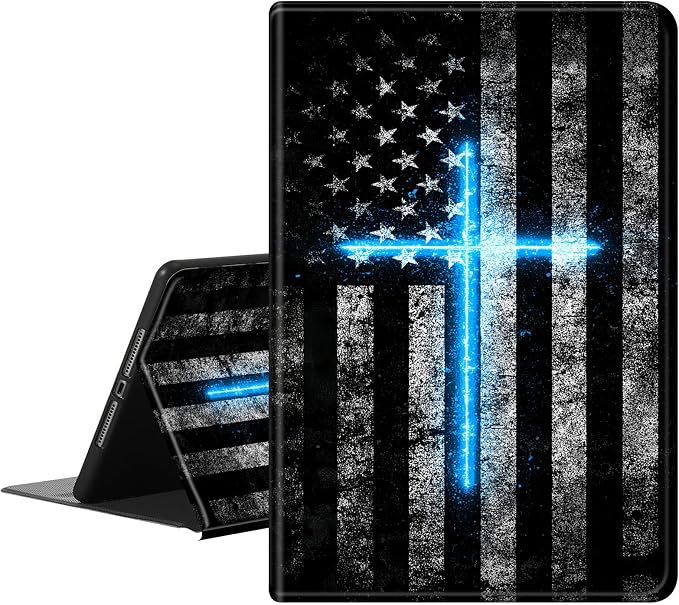 for iPad Air 13 Inch Case (M3/M2-2025/2024 Release) Slim iPad 13 Protective Case with Stand Hard Back Shell for iPad Air 13 Auto Wake/Sleep 1776 American Flag with Bullets