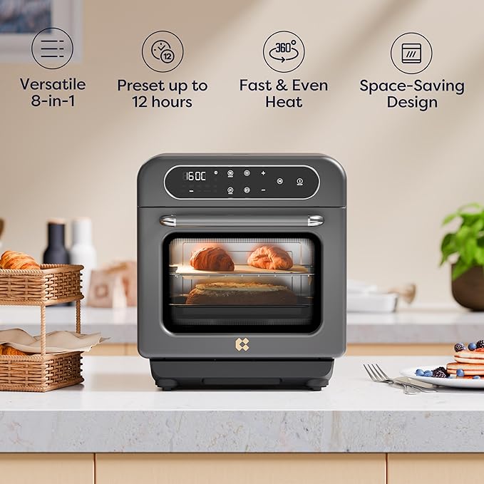 CIARRA 8-in-1 Countertop Steam Oven with Air Fryer, 13QT Mini Toaster Oven