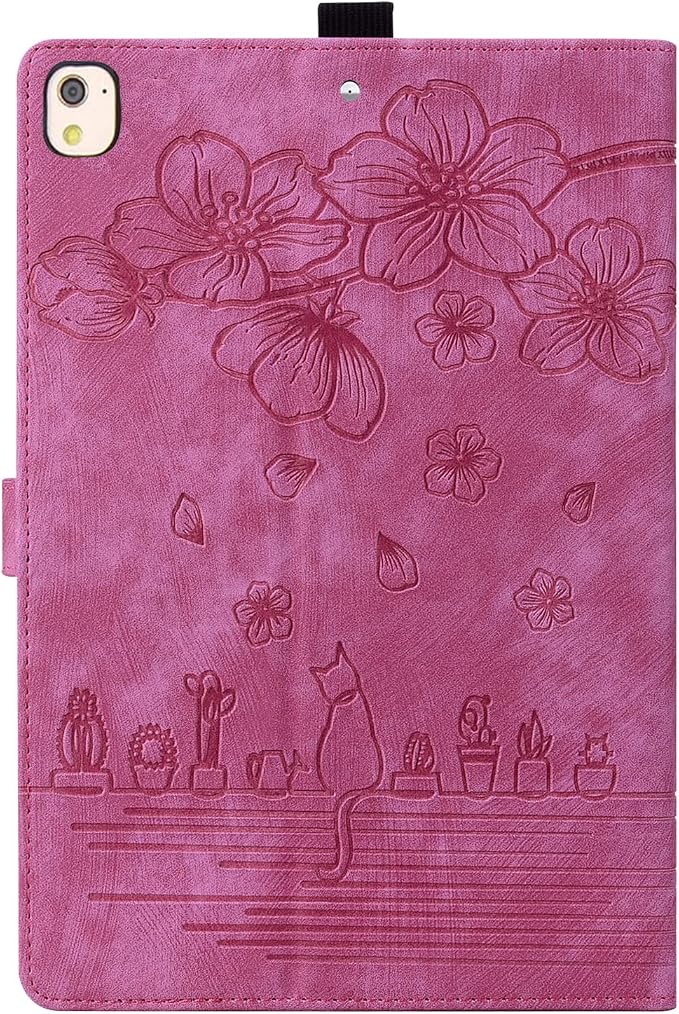 for Apple iPad 10.2 Case 9th/8th/7th Generation Cover (2021/2020/2019) with Auto Wake/Sleep Ultra Thin Lightweight Trifold Stand Folio PU Leather &amp Hard Back Hybrid Cover Almond Blossom