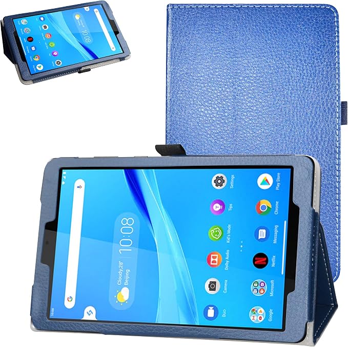 Bige for Lenovo Tab M8 FHD (2nd Gen) CasePU Leather Folio 2-Folding Stand Cover for Lenovo Tab M8 FHD (2nd Gen) TB-8705F 8 Tablet(Only fit Lenovo TB-8705F)Black