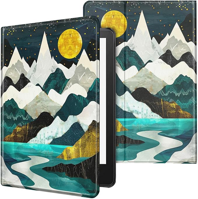Case for All-New Kindle Paperwhite 12th Generation 7 inch 2024 &amp Kindle Colorsoft Signature Edition 2024 Lightweight Protective PU Leather Smart Stand Cover with Auto Wake Sleep - a Beautiful Gala