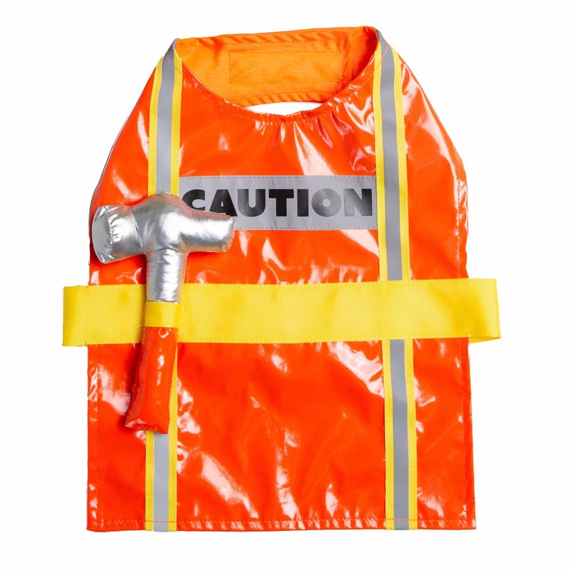 Pet Krewe Construction Worker Dog Costume – Extra Large Halloween Costume for Pets, Includes Hat
