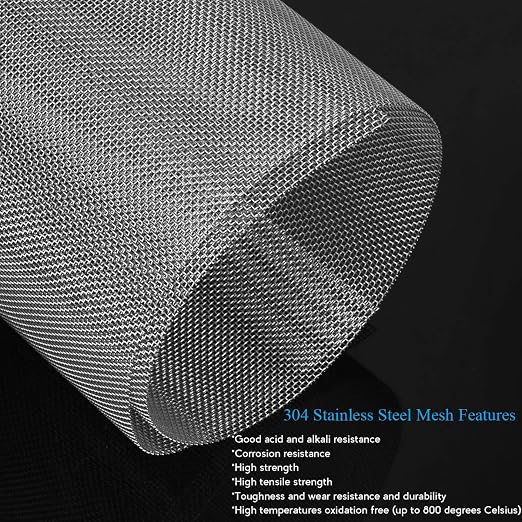 Valchoose 2PACK Stainless Mesh Screen 12”X24”, 20 Mesh 304 Steel Woven Wire Mesh