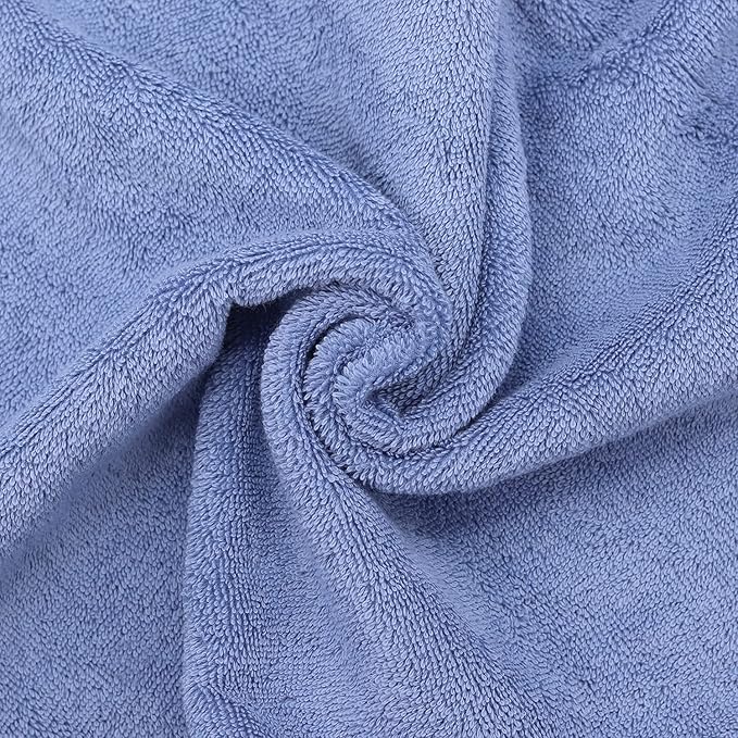 Luxury Hotel & Spa Collection Highly Absorbent, Quick Dry 100% Turkish Cotton 700 GSM, Eco Friendly Towel, for Bathroom Dobby Border Soft Bath Towel Set 27 X 54 (Wedgewood, Bath Towels - Set of 2)