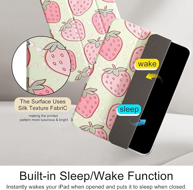 case for ipad 11th Generation11 Inch 2025 (A16 Chip) &amp 10th Gen 10.9 Inch 2022 - Slim Scratch-Resistant Hard PC Translucent Back Shell Smart Cover Wake/Sleep FunctionBlack Bow