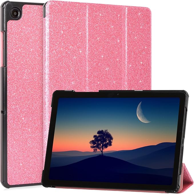Caweet Case for Samsung Galaxy Tab A9+ / A9 Plus 11 Inch 2023 Ultra Slim Lightweight Hard Back Shell Tri-Fold Stand Cover with Atuo Sleep/Wake Almond Blossom