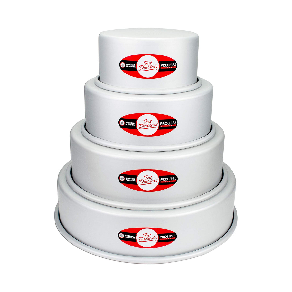Fat Daddio's Anodized Aluminum Round Cake Pans, 2 Piece Set, 5 x 2 Inch