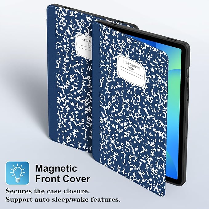 Supveco Case for Samsung Galaxy Tab S10 Fe / S10 Lite / S9 FE 10.9-Inch | Premium Folio Stand Soft TPU Protective Cover with S Pen Holder Multi-Angle Viewing &amp Auto Wake/SleepNotebook