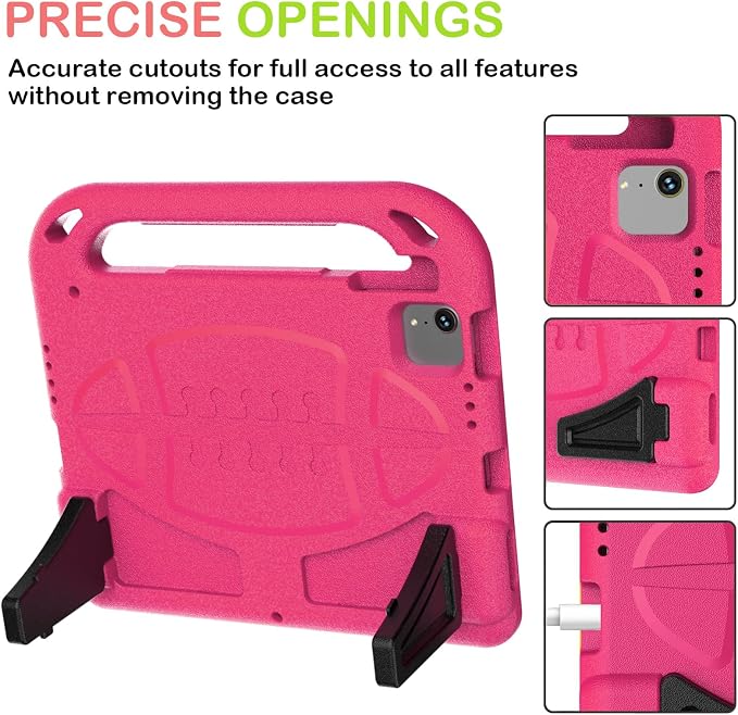 iPad Pro 11 Inch (2024/2022/2021/20202018) Heavy Duty Protective CaseKids Case for New iPad 11th Gen (A16) 11-inch 2025 &amp 10th gen10.9 2022 &amp Air 11 2025/2024 &amp Air 5th/4th -Black