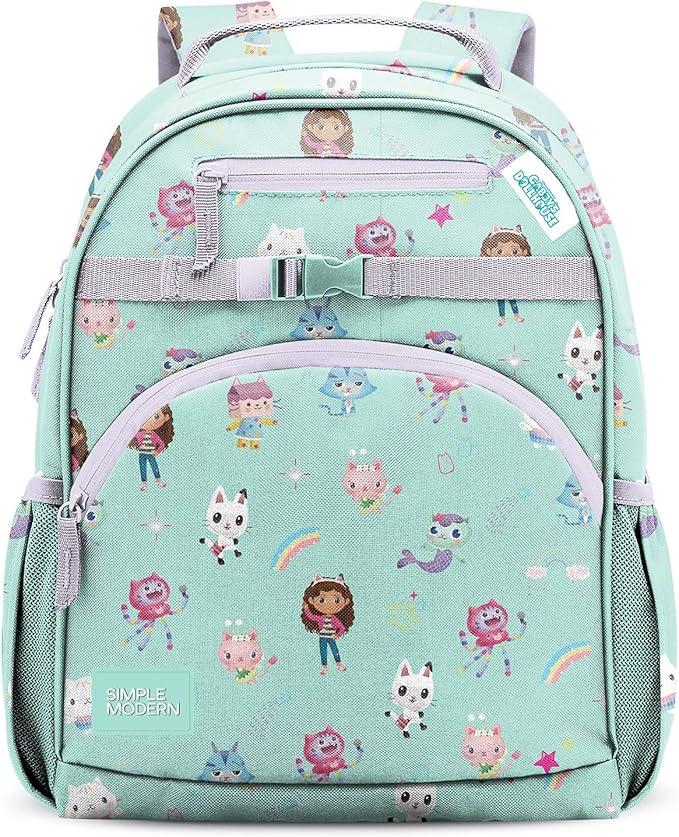 Simple Modern Medium Gabby's Dollhouse Toddler Backpack for School Girls and Boys | Kindergarten Elementary Kids Backpack | Fletcher Collection | Kids - 15" tall | Gabby's Friends